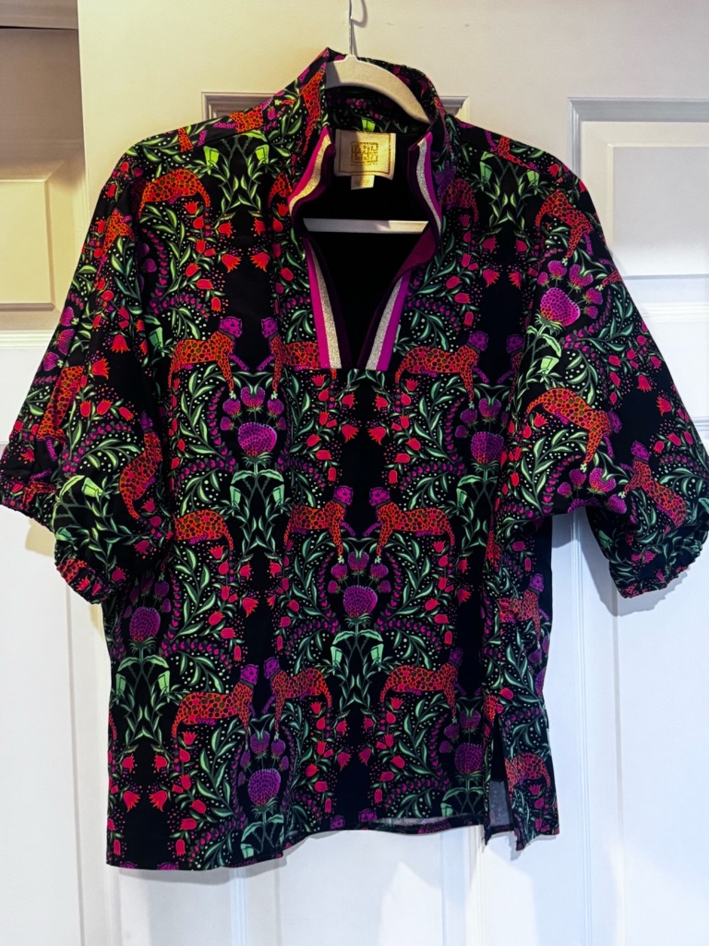 Emily McCarthy - Vibrant Leopard & Floral Print Top